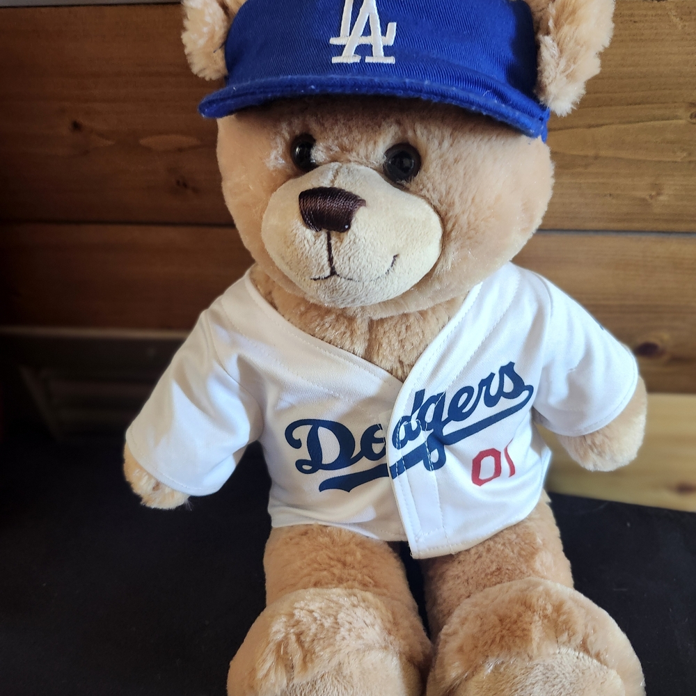 Build-A-Bear Dodgers Bear - Blue and White